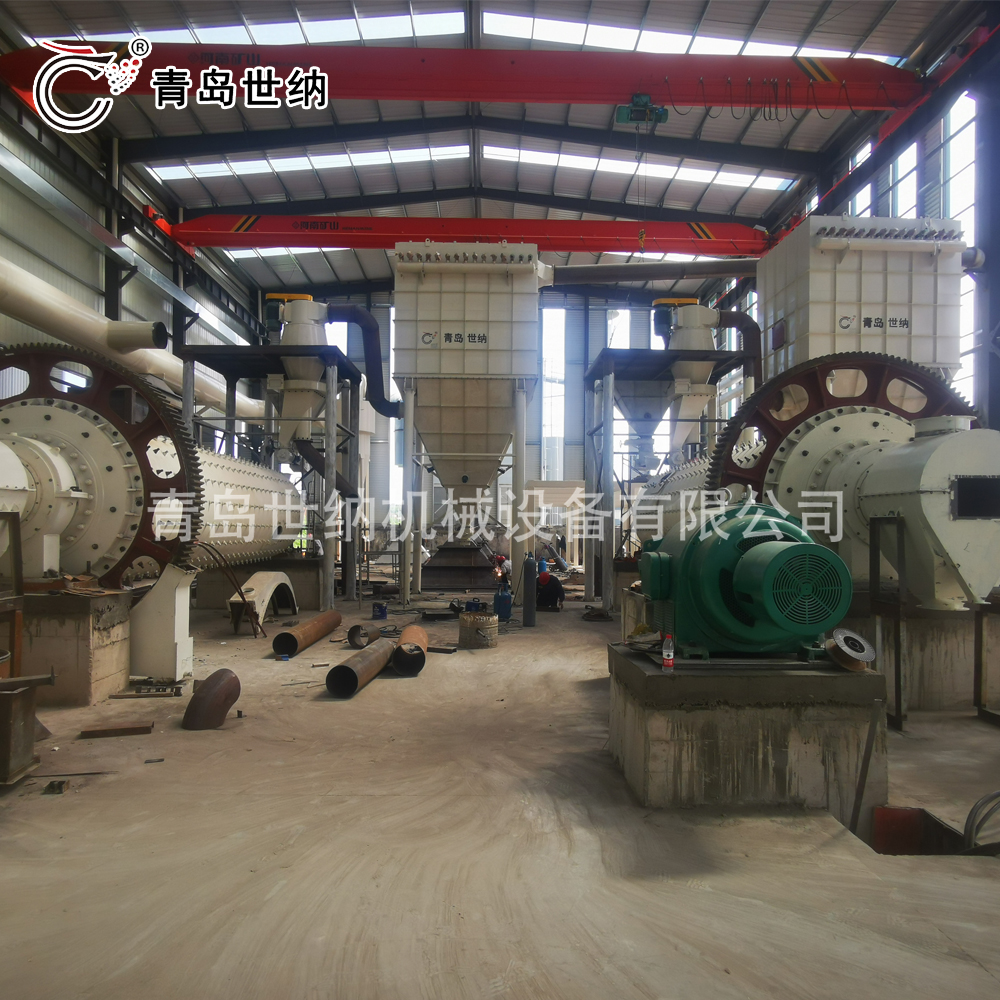  河南（nán）鋁酸鈣球磨分（fèn）級生產線 